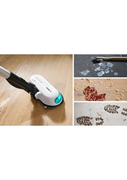 BCS71HYG1 2si 1 arada Süpürme ve Silme Unlimited 7 ProHygienic Aqua Beyaz