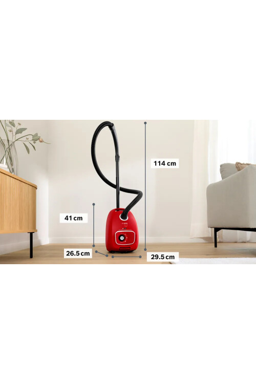 BGL41PET2H Serie 4 Toz torbalı Süpürge ProAnimal Kırmızı