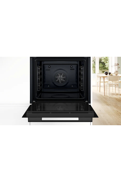 HUA717BA0T Serie 4 Buhar Destekli Ankastre Fırın 60 x 60 cm Siyah