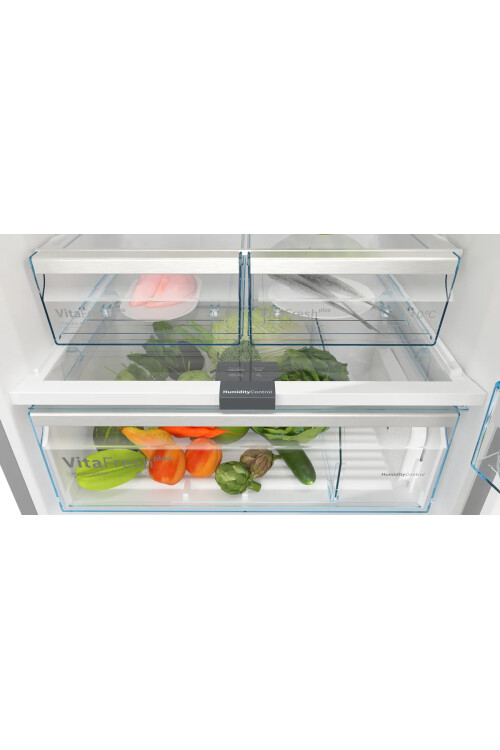 KDN76AIE1N  Serie 6 Üstten Donduruculu Buzdolabı 186 x 75 cm Kolay temizlenebilir Inox, Total No Frost
