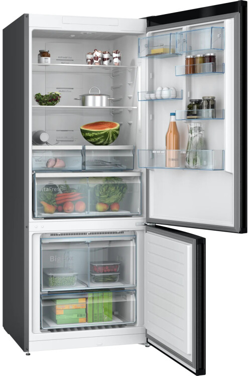 KGN76CXE0N Serie 6 Alttan Donduruculu Buzdolabı 186 x 75 cm Parmak izi bırakmayan siyah inoks, Total No Frost