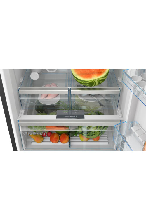 KGN76CXE0N Serie 6 Alttan Donduruculu Buzdolabı 186 x 75 cm Parmak izi bırakmayan siyah inoks, Total No Frost