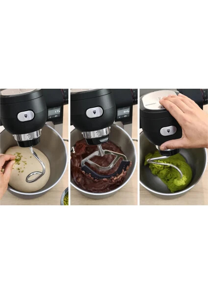 MUMS6ZS00 Serie 6 Kitchen machine with scale 1600 W Siyah, Fırçalanmış paslanmaz çelik