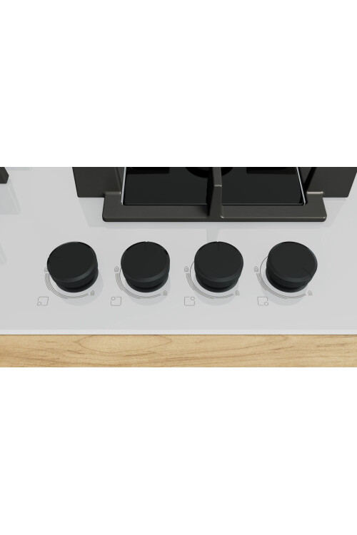 PNN6B2P40O  Serie 4 Gazlı Ocak 60 cm Sert cam, Beyaz