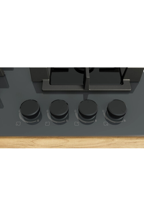 PNN6B9P40O Serie 4 Gazlı Ocak 60 cm Sert cam, Antrasit gri