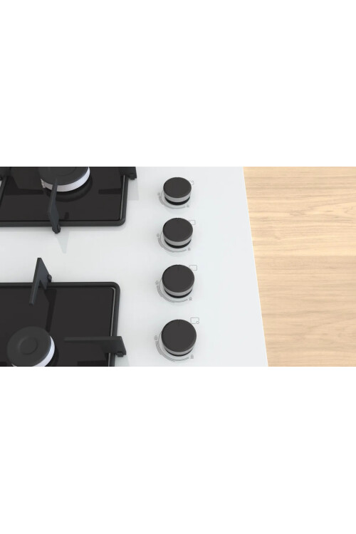 POH7C2P30O Serie 4 Gazlı Ocak 67 cm Sert cam, Beyaz