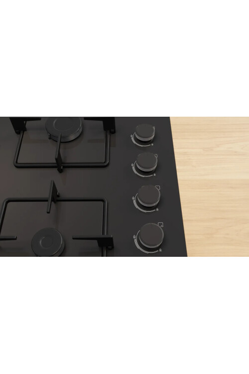 POP6C6P30O Serie 4 Gazlı Ocak 60 cm Sert cam, Siyah