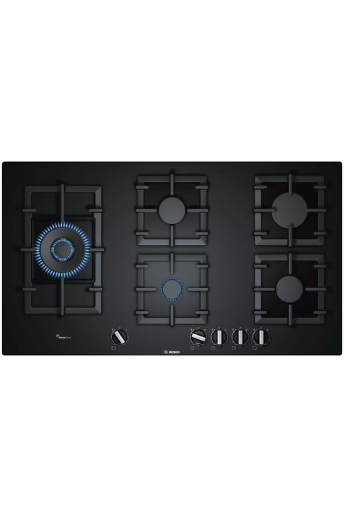 PPS9A6B90 Serie 6 Gazlı Ocak 90 cm Sert cam, Siyah