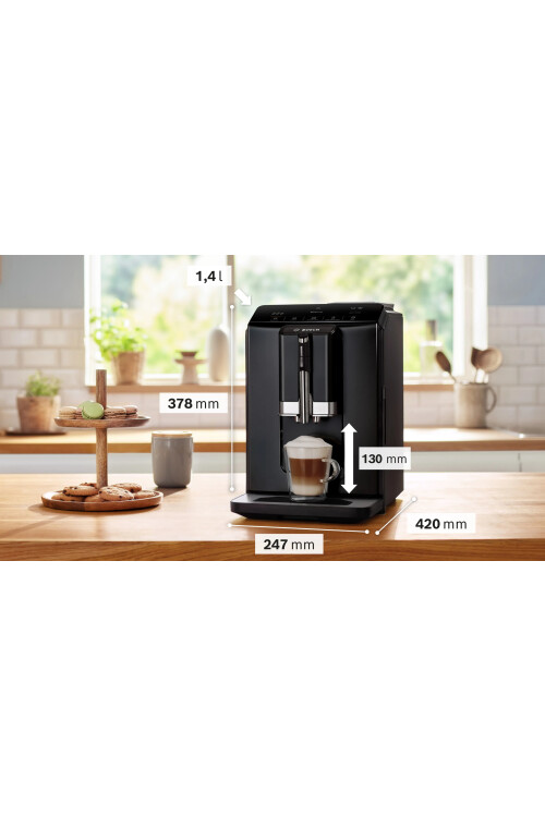 TIE20119  Serie 2 Tam Otomatik Kahve Makinesi VeroCafe Piyano siyah