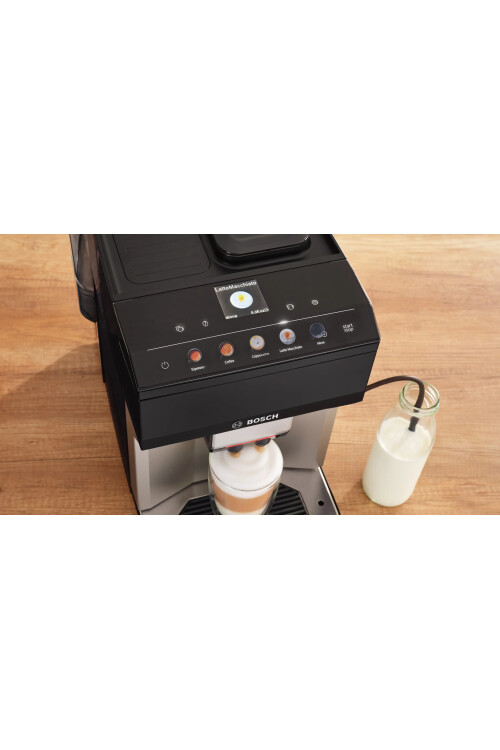 TPE40307  Serie 4 Tam Otomatik Kahve Makinesi VeroCafe Metalik inoks gümüş, Piyano siyah