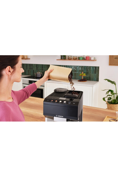 TPE40307  Serie 4 Tam Otomatik Kahve Makinesi VeroCafe Metalik inoks gümüş, Piyano siyah