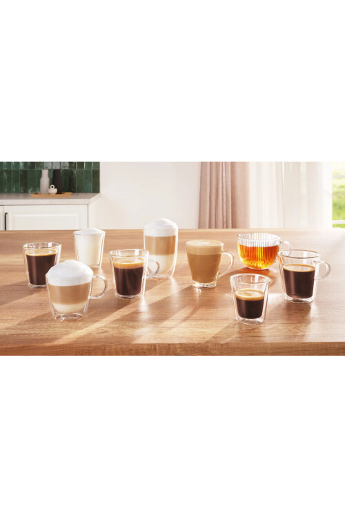 TPE40307  Serie 4 Tam Otomatik Kahve Makinesi VeroCafe Metalik inoks gümüş, Piyano siyah