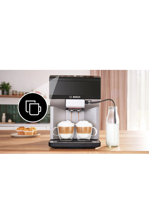 TPE40307  Serie 4 Tam Otomatik Kahve Makinesi VeroCafe Metalik inoks gümüş, Piyano siyah