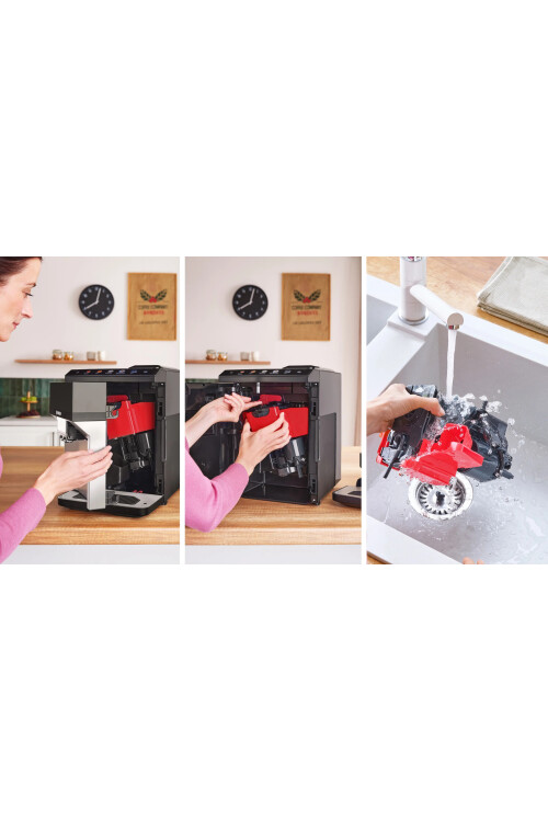 TPE40307  Serie 4 Tam Otomatik Kahve Makinesi VeroCafe Metalik inoks gümüş, Piyano siyah