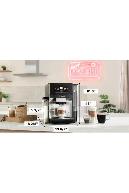 TQE80703  Serie 8 Tam Otomatik Kahve Makinesi VeroCafe Paslanmaz çelik