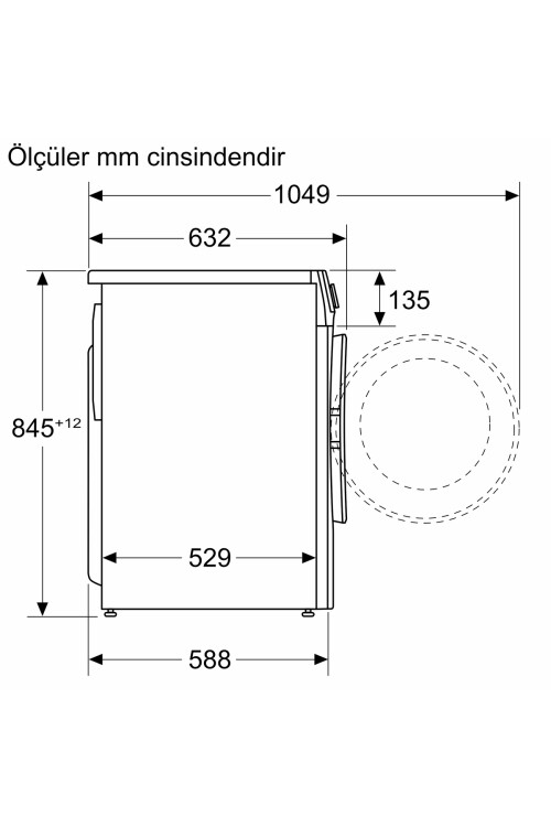 WGA242X3TR  Serie 4 Çamaşır Makinesi 9 kg maks. 1200 dev./dak.