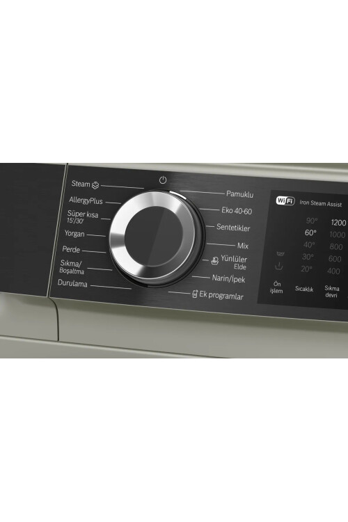 WGK252ZXTR  Serie 6 Çamaşır Makinesi 10 kg 1200 dev./dak., Gümüş