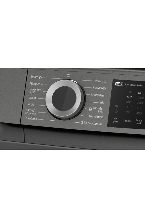 WGK264ZRTR Serie 6 Çamaşır Makinesi 11 kg maks. 1400 dev./dak., Antrasit