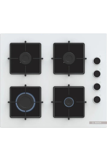 POP6C2P30O Serie 4 Gazlı Ocak 60 cm Sert cam, Beyaz